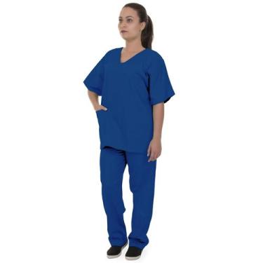 Imagem de Pijama Cirúrgico 100% Algodão Azul Royal - Artipé - ARTIPE ORTOPEDICOS