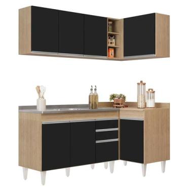 Imagem de Armário de Cozinha Modulado de Canto Esquerdo 4 Peças Cp48 com Pia Ino