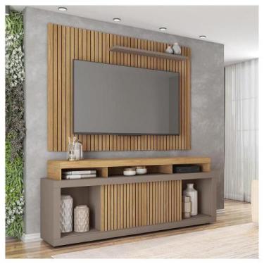 Imagem de Rack E Painel Para Tv Até 70 Polegadas Marrom Aegon Caemmun - CAEMMUN 