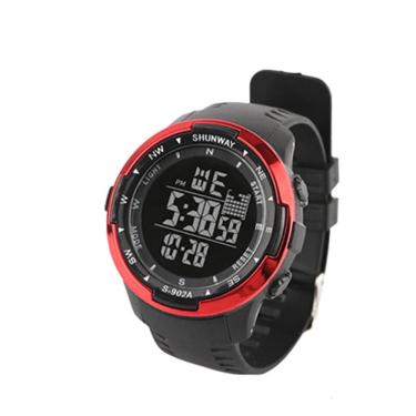 Imagem de Relógio Digital Masculino Preto com Detalhe Vermelho - Tudo em Caixa