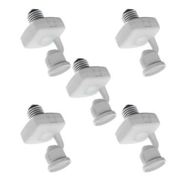Imagem de Kit 5 Sensor Presença Soquete E27 6 Funções Teto 360Gr QA17M - Qualitr