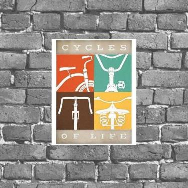 Imagem de Placa Decorativa Bicicleta Cycles Of Life 18x27cm