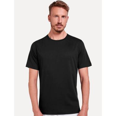 Imagem de Camiseta Individual Comfort Pima Soft Touch Logo Preta-Masculino