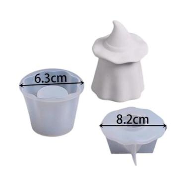 Imagem de Molde De Silicone Para Vela De Halloween Com Tema De Fantasma E Feitic