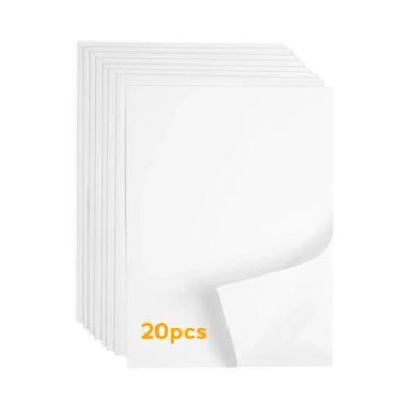 Imagem de Papel Adesivo Vinílico Fosco A4 Para Impressora Jato De Tinta, 10, 20,