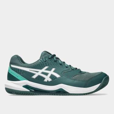 Imagem de Tênis Asics Gel-Dedicate 8 Clay Saibro Masculino, Azul, Off white, 39
