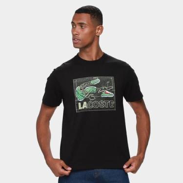Imagem de Camiseta Lacoste Casual Masculina, Preto, GG