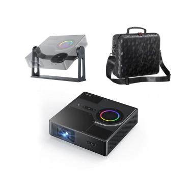 Imagem de Projetor a laser portátil NexiGo Nova Mini com Google TV, 1200 lumens, 1080p, 3D, suporte 150" 110V