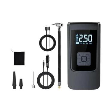 Imagem de Compressor De Ar Elétrico Portátil Para Inflar Pneus De Carro, Moto E 
