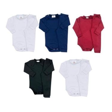 Imagem de Kit 5 Conjuntos Body e Calça Térmico Peluciado bebê - 2 - Fofotinhos, 