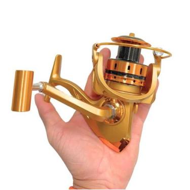 Imagem de Molinete De Pesca Mr6000 Carretel Alumínio Dourado Drag 10kg - FDDL