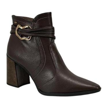Imagem de Bota Dakota Ankle Boot Salto Bloco D2393 Marrom-Feminino