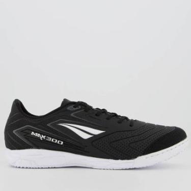 Imagem de Chuteira Penalty Max 300 Y-1 Futsal Preta e Branca-Unissex