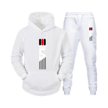 Imagem de Conjunto De Moletom Masculino Com Capuz E Calças De Fleece 2 Peças Cas