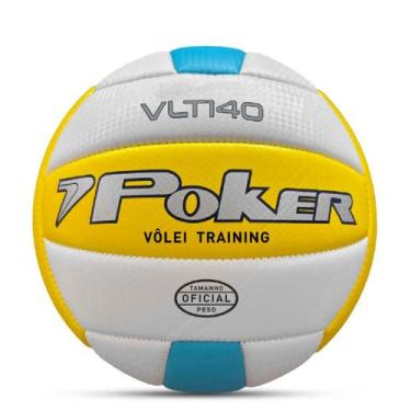 Imagem de Bola De Vôlei Poker Training VLT 140, Unico, Azul, Amarelo