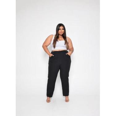 Imagem de Calça Alfaiataria Plus Lara - PURO EGO MODAS, Preto, G1