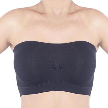 Imagem de Top Bustier Fit Loba sem Costura, Preto, M