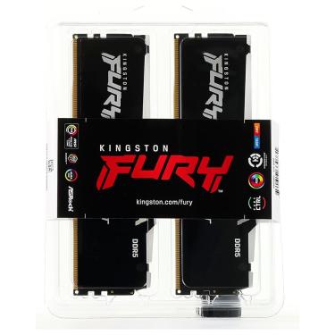 Imagem de Memória RAM Kingston Fury Beast 64GB (2x32GB) 5200MHz RGB Preto KF552C40BBAK2-64