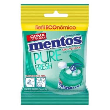 Imagem de Mentos Bag Refil Wintergreen Zero Açúcar 56g