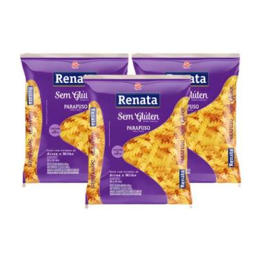 Imagem de Kit Macarrão Parafuso Sem Glúten - Renata 3 Unidades 500g