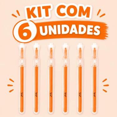 Imagem de Kit Marca Texto Dashlight - com 6 unidades - BRW -, 6 Laranja