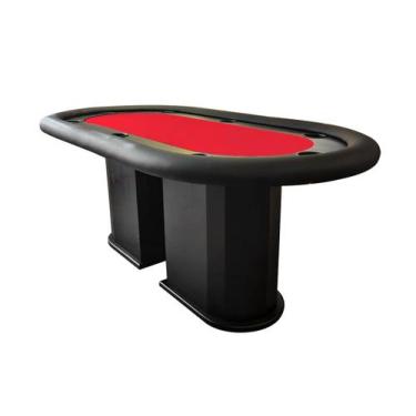 Imagem de Mesa de Poker Linha Master com Borda Estofada e Porta Copos - 2,0x1,0m