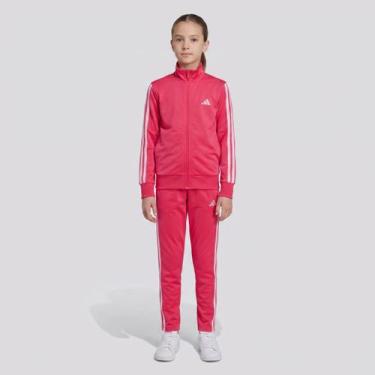 Imagem de Agasalho Adidas Essentials 3 Stripes Juvenil Rosa, 16 ANOS