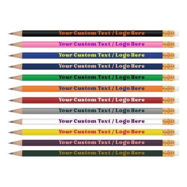 Imagem de Lápis Personalizados CUSTOMIZE123 19 cm Cores Sortidas - Pacote com 12