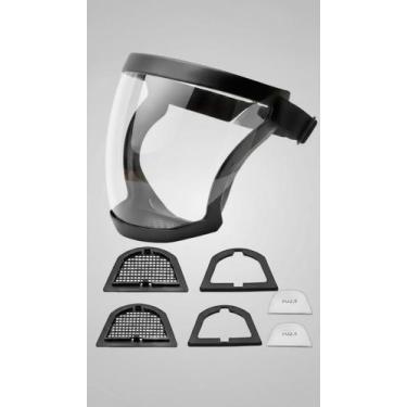 Imagem de Protetor Facial Transparente Ajustável Preto - Congratulations Store