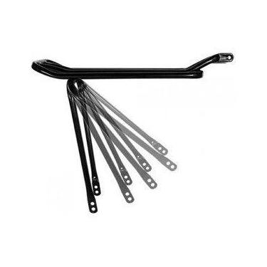 Imagem de Garupa Bagageiro Tubão Traseiro Preto Para Bicicleta Bike Aro 20 24 26