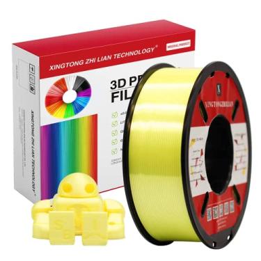 Imagem de PLA Filament 1.75mm, 3D Printer Filament for 3D Printers Accuracy +/- 0.02 mm 1Kg Spool, 1.75mm, Yellow Silk