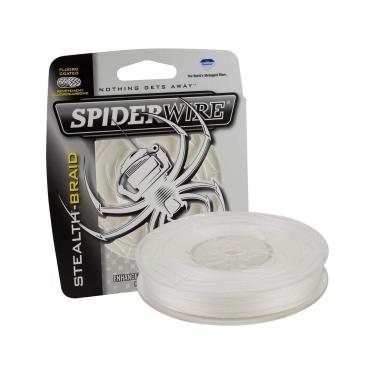 Imagem de SpiderWire Linha de pesca Stealth Superline, translúcida, teste de 65/7,7 kg - 121 metros