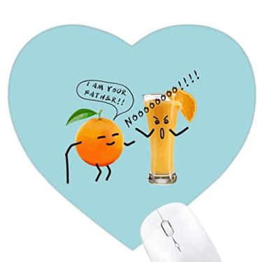 Imagem de Matérias-primas de suco de laranja bebida coração Mousepad Tapete de borracha para escritório
