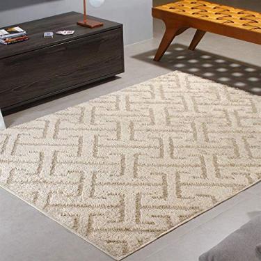 Imagem de Tapete Sala Jazz 200 x 250 cm Alto e Baixo Relevo 02 Perola