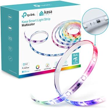 Imagem de Kasa Smart Faixa de luz LED, 50 zonas de cor RGBIC, faixa de LED Wi-Fi de 5 m funciona com Alexa, Google Assistant e SmartThings, alto brilho com 16 milhões de cores, aparável, garantia