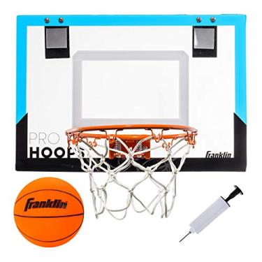 Imagem de Franklin Sports Mini argola de basquete Over The Door – Aprovado por Slam Dunk – Resistente a quebra – Acessórios incluídos, azul, tamanho único