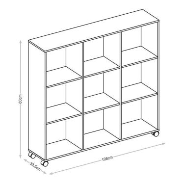 Imagem de Nicho Organizador 108 X 83cm Com Rodízios - Qmovi