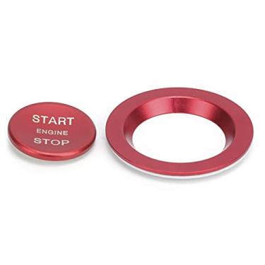 Imagem de Capa de partida do motor, substituição de decoração de ignição vermelha resistente à corrosão para XJ XJR XJR-S 2015-up para modificação de carro