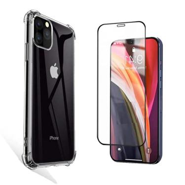Imagem de Capinha Case Anti Impacto e Película Vidro 3D Compatível iPhone 11 Pro