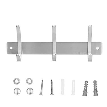 Imagem de Joyzan Suporte de parede para cabideiro, cabide de aço inoxidável, ganchos para parede, três ganchos para banheiro, hotéis para casacos, roupas, roupas, roupões, bolsas