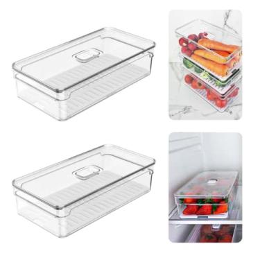 Imagem de OU OF200NT Kit Com 2 Organizadores de Geladeira Empilhável 2.8L Clear Fresh com Respiradouro