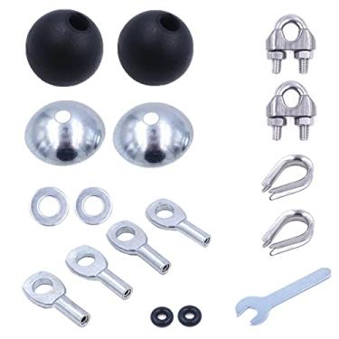 Imagem de J Bryant Acessórios de máquina de ginástica para rolha de esfera de 5 mm Componentes de porta de interface equipamentos de fitness, peças de reposição de junta de porta de corda de arame para uso em