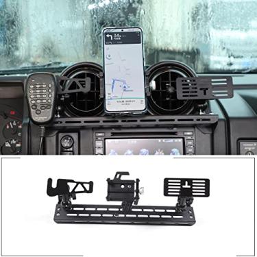 Imagem de Suporte de telefone multifuncional para carro compatível com Hummer H2 2003-2008 em 1 suporte de telefone e suporte de walkie talkie e suporte de rádio, suporte de painel para vários dispositivos