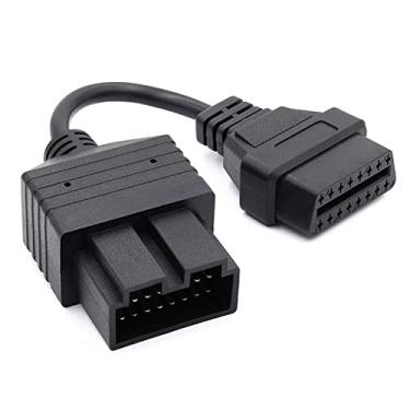 Imagem de E-Car Connection 20 Pin OBD to 16 Pin Female OBD2 Diagnostic Adapter Connector Cable for KIA