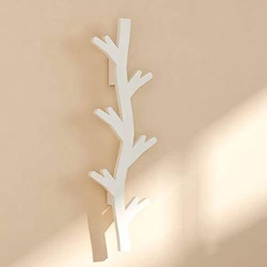 Imagem de Ganchos De Cabide Brancos Montados Na Parede, Prateleira De Parede Decorativa De Árvore Multifuncional Moderna De Madeira, Cabide Para Pendurar Roupas Chave Roupões De Toalha (cor: A),B,Collector8