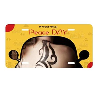 Imagem de DIYthinker Tatuagem beleza morena pintura corporal menina placa de carro decoração dia da paz