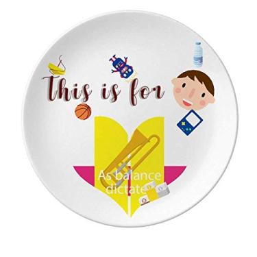 Imagem de Prato de porcelana As Balance Dictates Prato de jantar redondo masculino