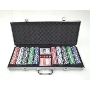 Imagem de Kit Poker Profissional Maleta 500 Fichas - Texas Holdem