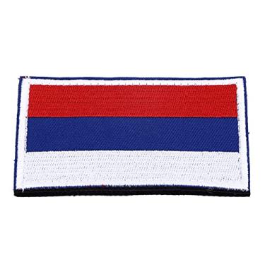 Imagem de Patch de Bandeiras de Países Europeus Patches de Bandeira Nacional Distintivo de Gancho e Laço Nacional Mundial Acessório de Patch Bordado (Rússia)