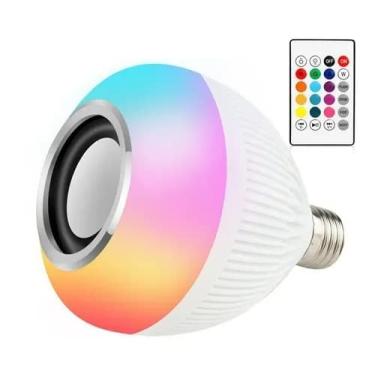 Imagem de Lampada Musical Multicolorida Bulb 100-240 volts Party Ball Led Com Controle Remoto Bluetooh